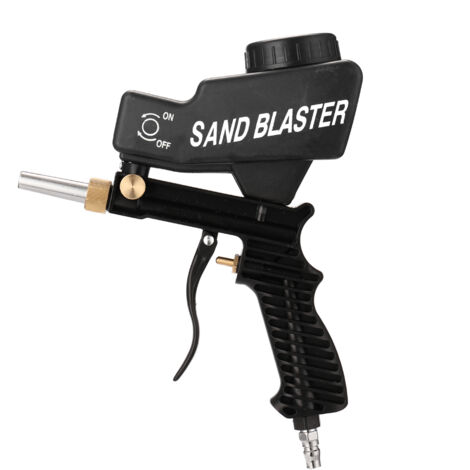 Pistolet de sablage par gravité portable Ensemble de sablage pneumatique Sableuse antirouille Petite sableuse noire (1/5)