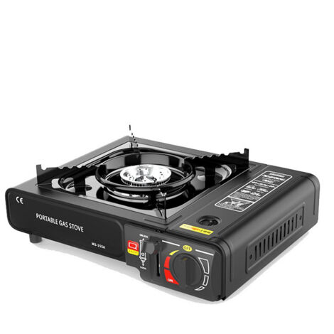 Cuisinière à cassette, cuisinière à gaz portative domestique extérieure, cuisinière à gaz, cuisinière Cass, cuisinière magnétique, cuisinière barbecue, cuisinière de camping 2,9 kW, Noir (1/5)