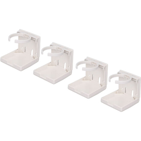 Porte-gobelet pliable, tasse à boisson réglable pour camping-car, voiture, bateau, montage Vertical ou mural, blanc, 4 pièces (1/5)