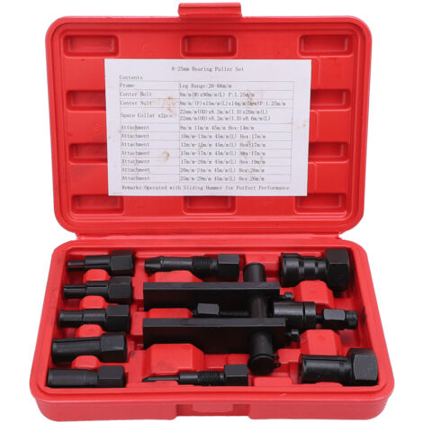 Decdeal 10pcs Motorcycle aveugle Inner Roueur d'outil d'épouleur de palier élevé Ensemble d'élimination d'insertion de dureté 8 à 25 mm (1/5)