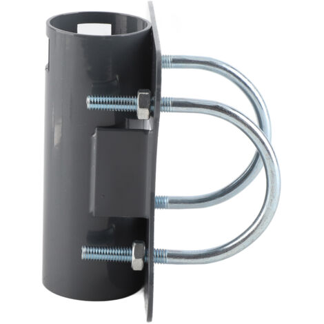 Decdeal Support de tuyau de mât aérien en acier inoxydable, 30mm à 50mm, support de montage d'antenne réglable en forme de U, adaptateur de montage de poteau à tuyau (1/5)