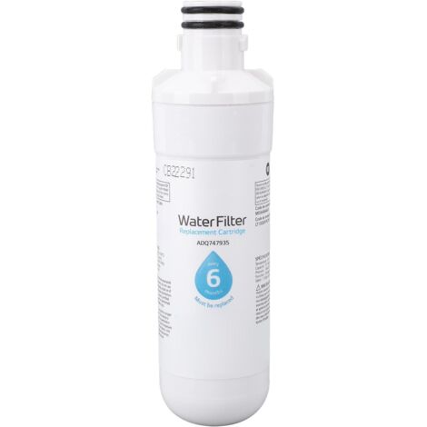 Decdeal Filtre d'eau du réfrigérateur 6 à 12 mois Activé de réfrigérateur de carbone Remplacement de l'ADQ747935 (1/5)