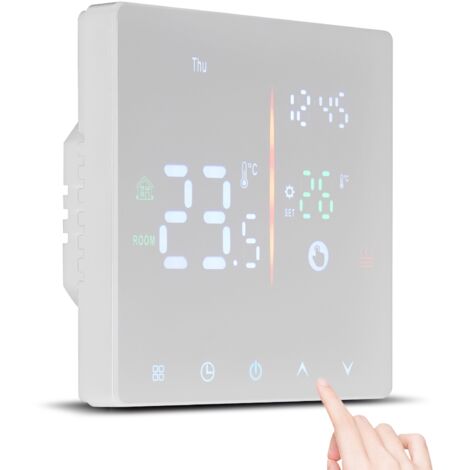 Decdeal Smart Thermostat Full Touch Manual Automatic Mode Contrammable de température numérique programmable pour le chauffage de l'eau à domicile (1/5)