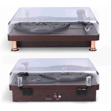 Decdeal Record Player 33rpm 45rpm 78rpm portable pour le divertissement et la décoration domestique (1/5)
