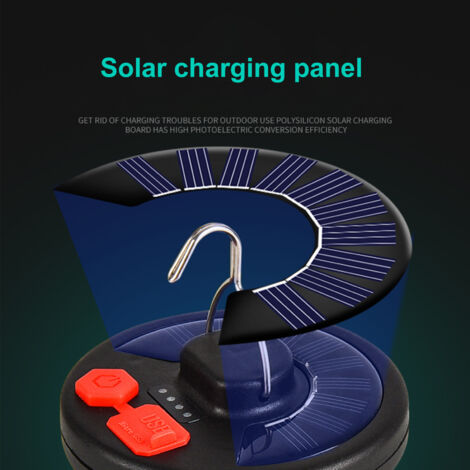 Lanterne Solaire Pliable 4 Feuilles – 6 Modes, IPX4, Batterie 2000 MAh – Parfaite Pour Le Camping !