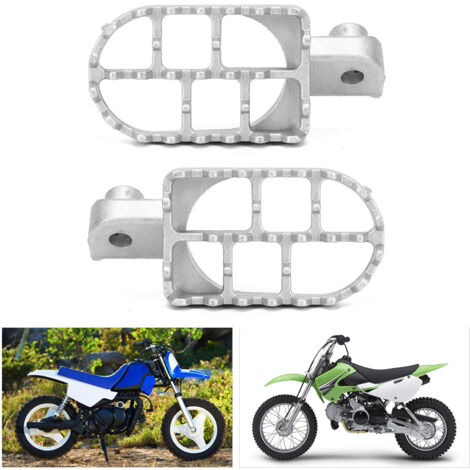 Pedane Moto Qiilu In Alluminio – Compatibili Con KLX110, PW50, TTR110E E Altri Modelli – Piattaforma Larga, Denti In Acciaio Temprato, Antiruggine, Kit Con Accessori