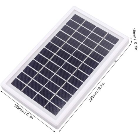 Decdeal Panneau Solaire Polycristallin 2.5W 5V Avec Pinces Crocodiles - Chargeur DIY