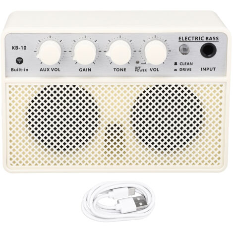 Decdeal BT Bass Enceinte à double canal Amplificateur électrique rechargeable portable 10W DC5V 1A (1/5)