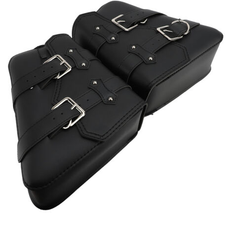 Decdeal Sac de selle de moto de 1 paire gauche à droite grande capacité ACTEUR PU résistant à l'eau pour la plupart des motos (1/2)