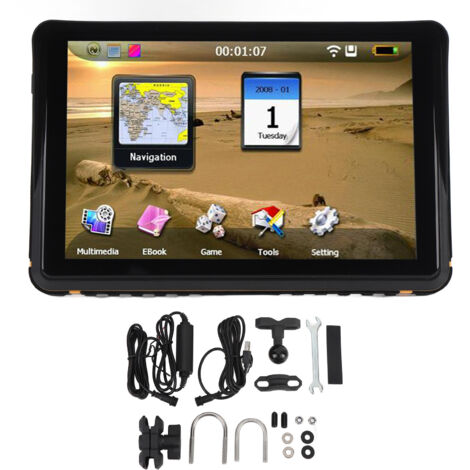 Eosnow Motorcycle GPS Navigator Route Planning 256 Mo 16G 7 pouces tactile Écran de navigation résistante à l'eau pour camion de voiture (1/5)