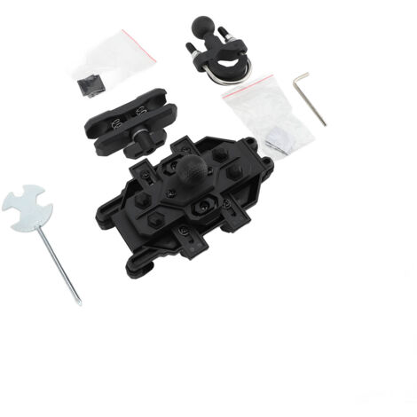 Decdeal Motorcycle Phone Moun Alloy Silicone Shock Absorption Secure Lock Rotation Rotating Phone Telephical pour 4,7 pouces à 7,2 pouces Smartphones (1/2)