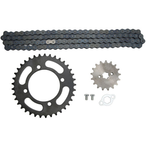 Decdeal 420 chaîne 155 mm 37T arrière 17t Signet avant avant universel pour 50 cm3 à 125cc de saleté de vélos ATV GO KART (1/5)