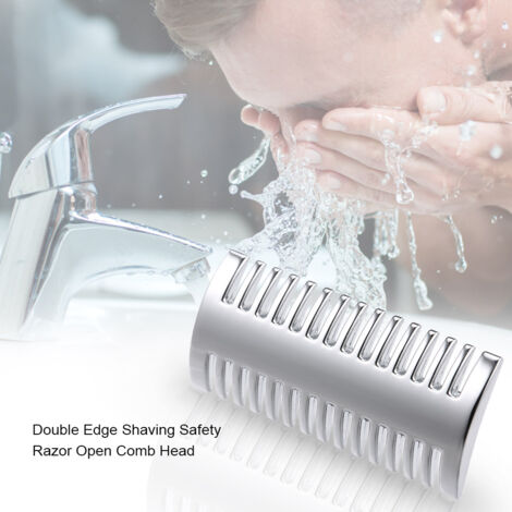 Decdeal Rasoir de sécurité à double tranchant, tête de peigne ouverte, outil pour homme, barbier, usage domestique (1/4)