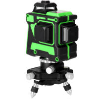 Strumento di livello laser 3D a 12 linee Linee orizzontali verticali con funzione autolivellante, 1 batteria Con supporto a parete, spina EU -2