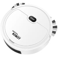 Robot aspirateur USB Smart 3 en 1 Fonction de nettoyage de balayage d'aspiration automatique pour les petits appartements blancs