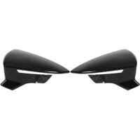 Decdeal Paire de coques de protection pour rétroviseurs gauche et droit, noir brillant, pour SEAT Leon MK3 5F ST FR Cupra 2013-2019