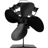 Ventilatore per stufa alimentato a calore a 4 pale Ventilatore ecologico a legna per caminetto ultra silenzioso per un'efficiente distribuzione del calore