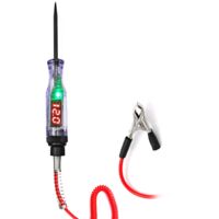Decdeal 3-48V voiture portable Automotive électrique Circuit numérique Circuit Tester Tour sonde Test Pen Light With 2,8M Spring Wire