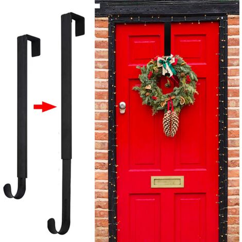 Crochet de porte multifonctionnel - Idéal pour les couronnes et décorations de Noël - Installation sans perçage (1/5)