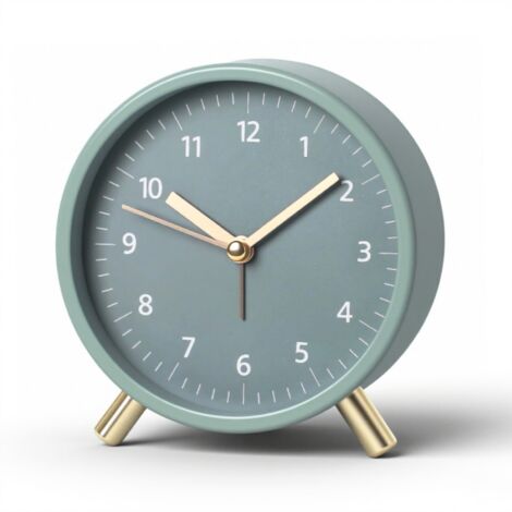Réveil de bureau silencieux nordique de 4,5 pouces, réveil simple, horloge de bureau élégante et légère de luxe, horloge de bureau lumineuse (1/5)