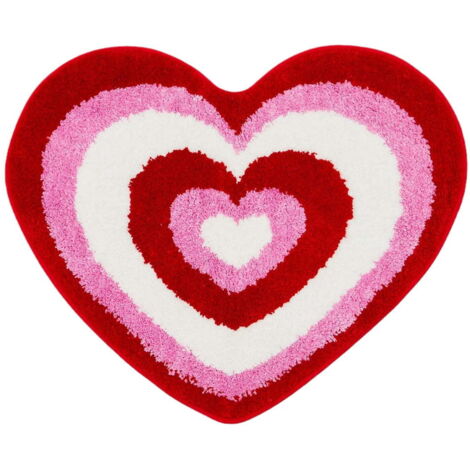Tapis de sol en forme de cœur, tapis de sol pour la Saint-Valentin, tapis de salle de bain en forme de cœur, tapis décoratif pour porte d'entrée, décoration pour la Saint-Valentin (1/5)