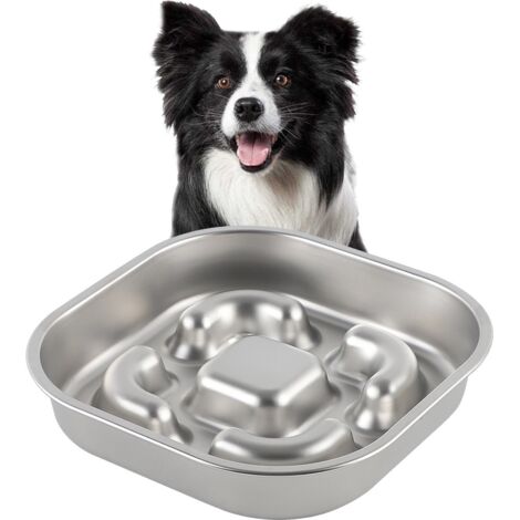 Gamelle anti-goutte Longziming pour chiens - Insert pour gamelle à alimentation lente - Anti-étouffement - Grande gamelle en silicone - Anti-projection - Favorise la digestion - Gamelle pour chiens et (1/5)