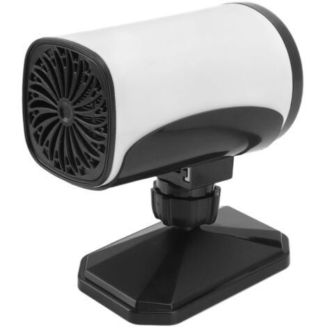Chauffage de voiture 150 W, 2 modes (chauffage et refroidissement), rotation à 360°, dégivreur et désembueur portable, 12 V, blanc (1/5)