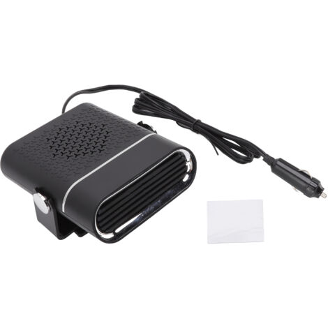 Chauffage de voiture portable à chauffage rapide, rotation à 360°, dégivreur et désembueur de pare-brise, 12 V, noir (1/5)