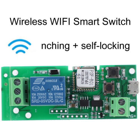 Relais d'interrupteur sans fil WiFi domotique compatible avec Alexa Google As
