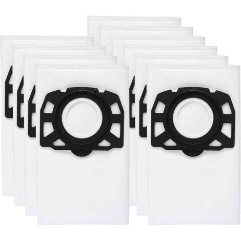 Lot de 10 sacs aspirateurs lavables pour Karcher WD4, WD5, WD6, MV4, MV5 et MV6 (1/5)