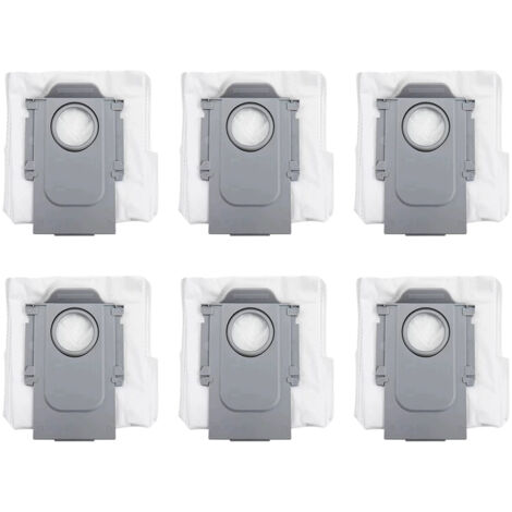 Lot de 6 sacs à poussière pour aspirateur robot Roborock Q Revo, accessoires et pièces détachées, sacs à poussière de rechange grande capacité (1/5)