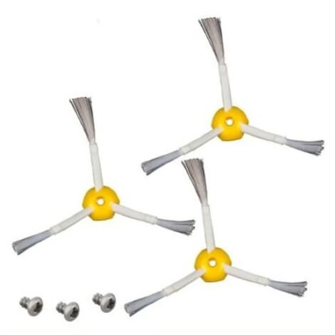 Ensemble de 3 brosses latérales et vis pour tous les modèles iRobot Roomba séries 500/600/700 (1/5)