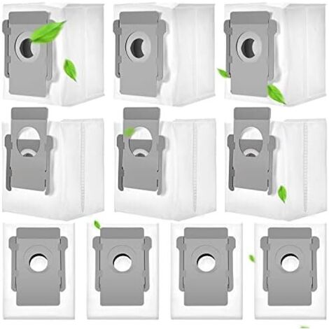 Pack de 10 sacs à vide compatibles avec iRobot Roomba i7 i7+ i7 Plus S9 S9+ i3 i3+ i4 i4+ i6 i6+ i8 i8+ j7 j7+ E5 E6 E7 sacs de remplacement iRobot Roomba Allen nettoyant base aspirateur (1/5)