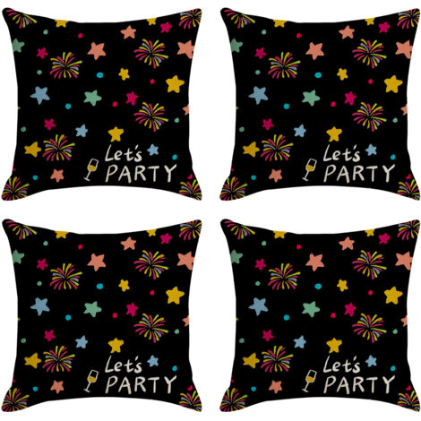 Bonne année Housses de coussin décoratives pour le Nouvel An et les fêtes d'hiver, parfaites pour décorer votre canapé ou votre fauteuil (1/5)