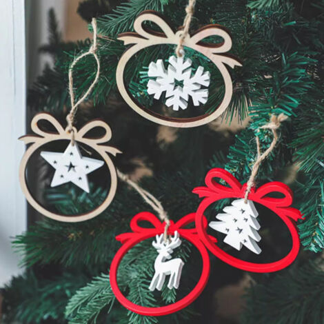 Lot De 40 Pendentifs En Bois à Peindre – Animaux, Fleurs Et Insectes – Activité DIY Créative Pour Enfants – Avec Ficelle De Jute