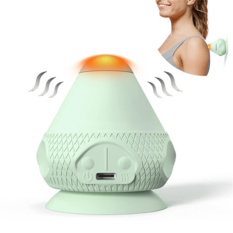 Appareil de massage vibrant pour points de pression, appareil de massage chauffant pour points de pression, balles de massage à ventouse pour soulager les douleurs musculaires et compresses chaudes po (1/5)