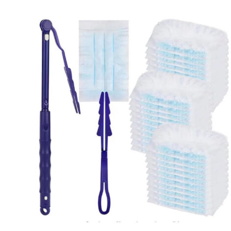 52 Pièces pour Swiffer Plumeau Poussiere Recharge Kit, pour Swiffer Duster Recharge, avec 1 Poignée Plumeau, pour Le Bureau, de l'école, Domicile Retient la Poussière (1/5)