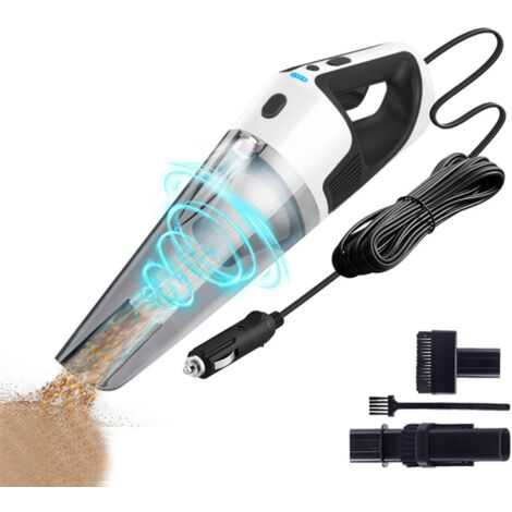 Aspirateur de voiture portatif, 9000 Pa, avec câble de 3,8 m , Noir et blanc (1/5)