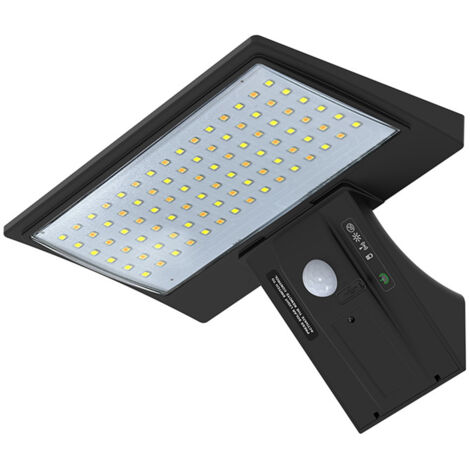 Lampe solaire d'extérieur, détecteur de mouvement 2600 mAh, applique murale solaire de sécurité sans fil étanche, adaptée aux jardins (batterie remplaçable) (1/5)