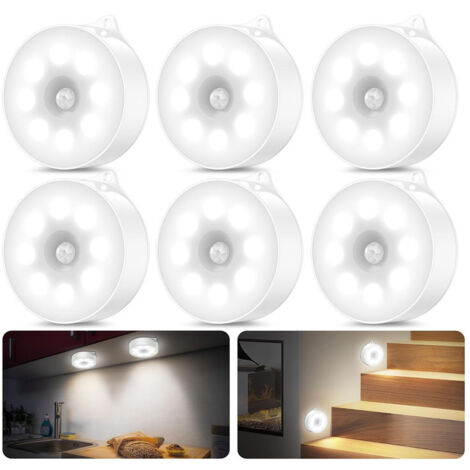 6Une lampe LED sans fil,3Plusieurs modes, rechargeable.ABSBatterie, sans fil dirigélampes, armoires dirigéChambres, escalator, salle de jeux pour enfants, restauration gastronomique (aliments blancs s (1/5)