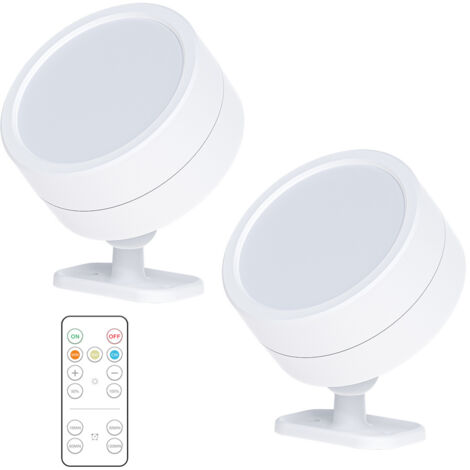 Applique murale universelle LED 16 couleurs, lampe de meuble rechargeable avec télécommande tactile, veilleuse magnétique à angle réglable (1/5)