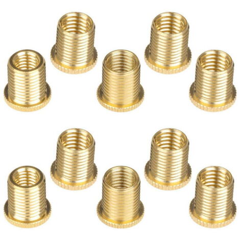 Ensemble de 10 écrous adaptateurs filetés en aluminium pour pommeau de levier de vitesse M10X1,25 (1/5)