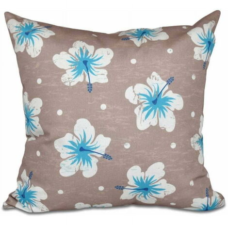 Coussin décoratif imprimé hibiscus 16 pouces x 16 pouces (2,5 cm), doux et confortable (1/5)