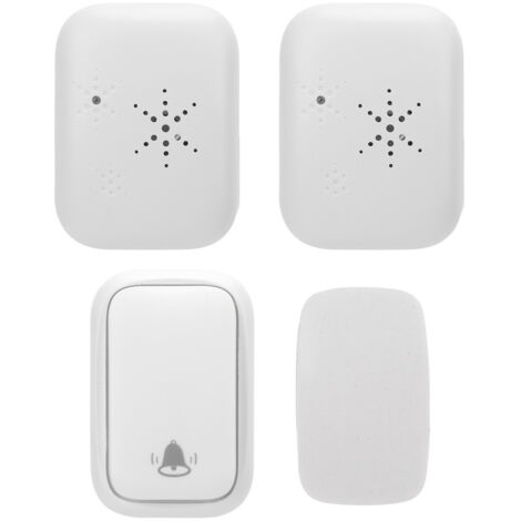 Kit de sonnette sans fil auto-génératrice, 38 sonneries, réglage du volume à 4 niveaux, étanche, longue portée, convient aux maisons et appartements, prise standard européenne (1/5)