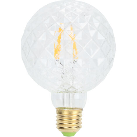 Ampoule décorative LED 220 V E27 4 W G95 en verre transparent, à filament haute luminosité, style rétro, idéale pour le salon et la chambre