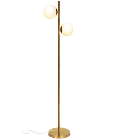 Lampadaire avec ampoule LED blanc chaud à intensité variable, adapté aux salons, chambres et bureaux (1/5)