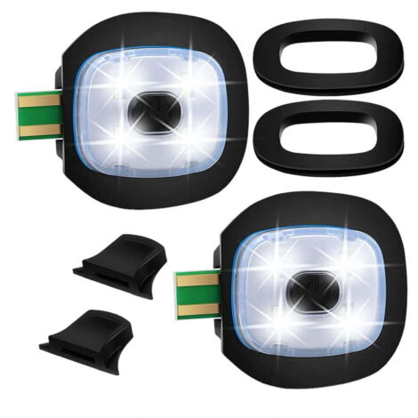 Deux lampes frontales LED rechargeables par USB, lampes frontales remplaçables, lampes frontales unisexes à personnaliser (1/5)