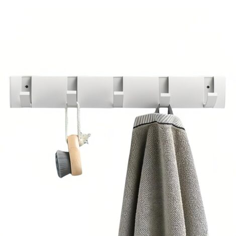 Crochets dissimulés épais, sans perçage, patères murales pour salle de bain, cintres, crochets pour porte de toilettes/salle de bain (1/5)