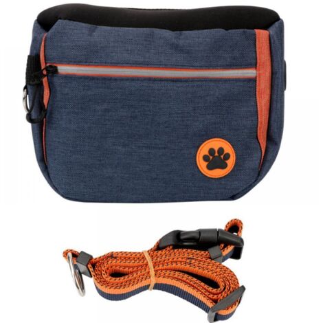 Ceinture ajustable, distributeur de sacs à déjections canines multifonctionnel, réfléchissant et imperméable, de grande capacité, pour l'entraînement des chiens (1/5)