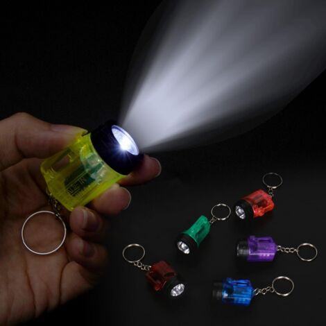 Lot de 10 mini porte-clés lampe de poche portatifs 5 puissants porte-clés tendance
